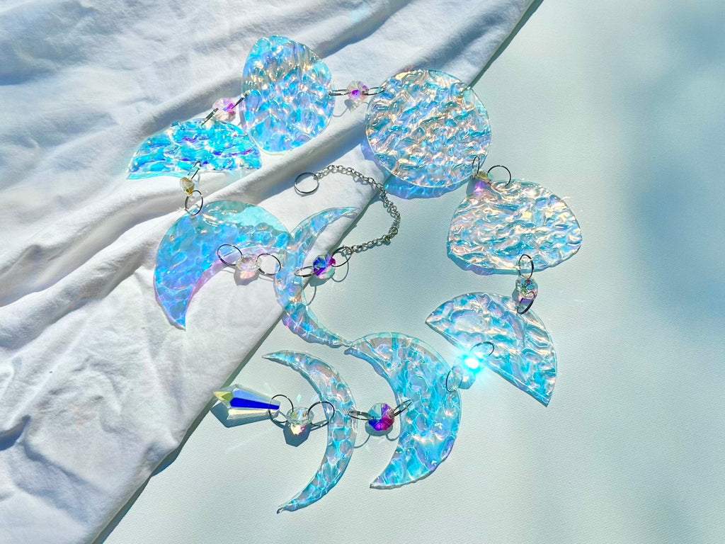 Crystal Moon Phases Suncatcher - Calm Water - Driftless Enchantments
