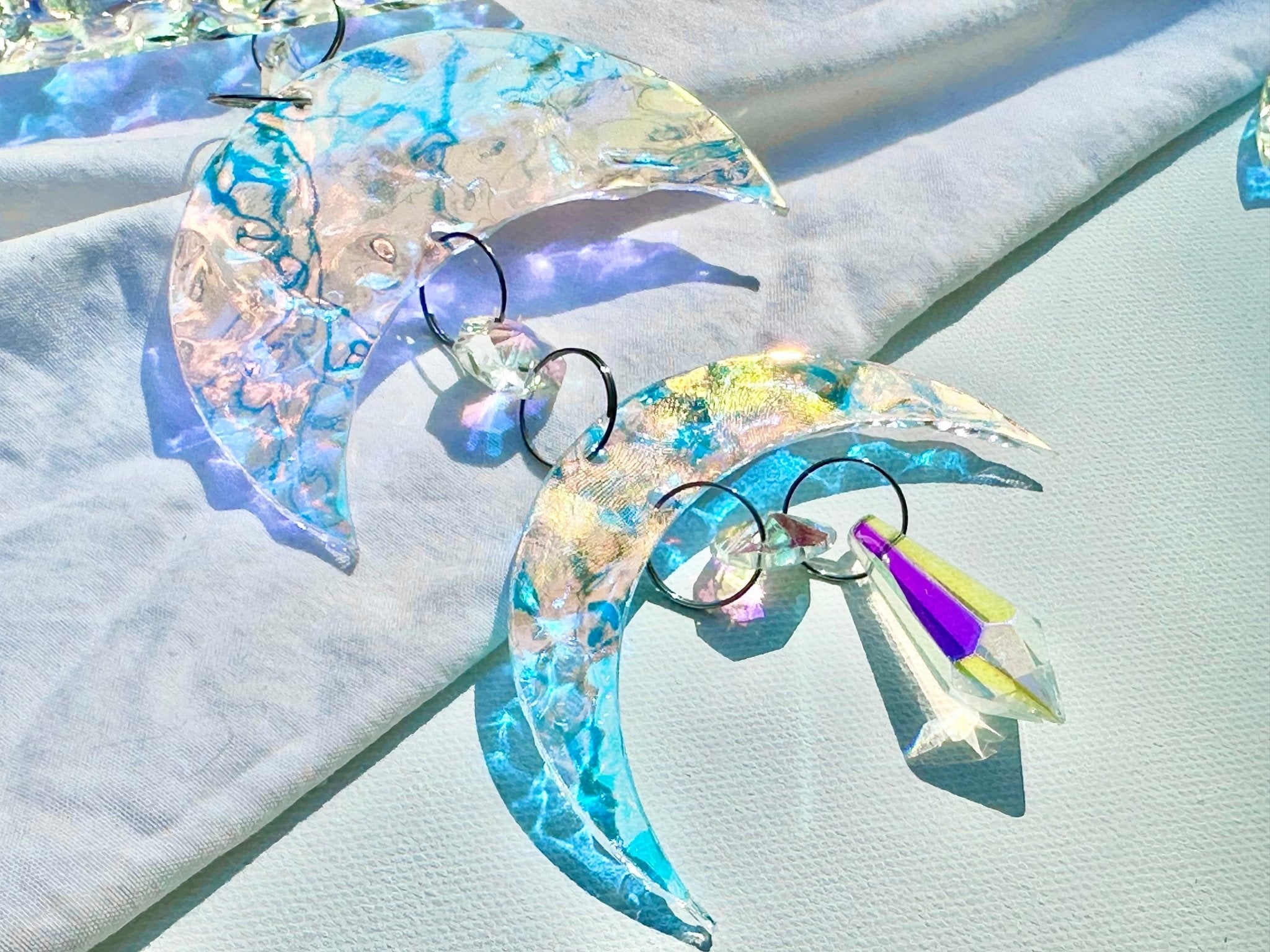 Crystal Moon Phases Suncatcher - Calm Water - Driftless Enchantments