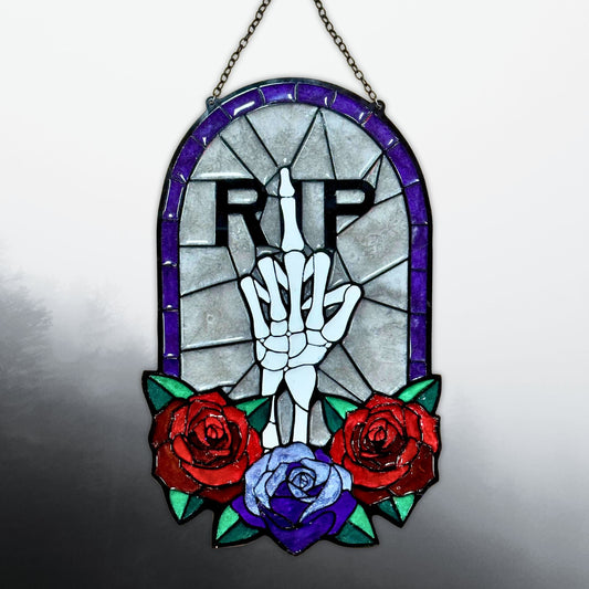 Custom RIP Hanging Plaque - Painted Raina