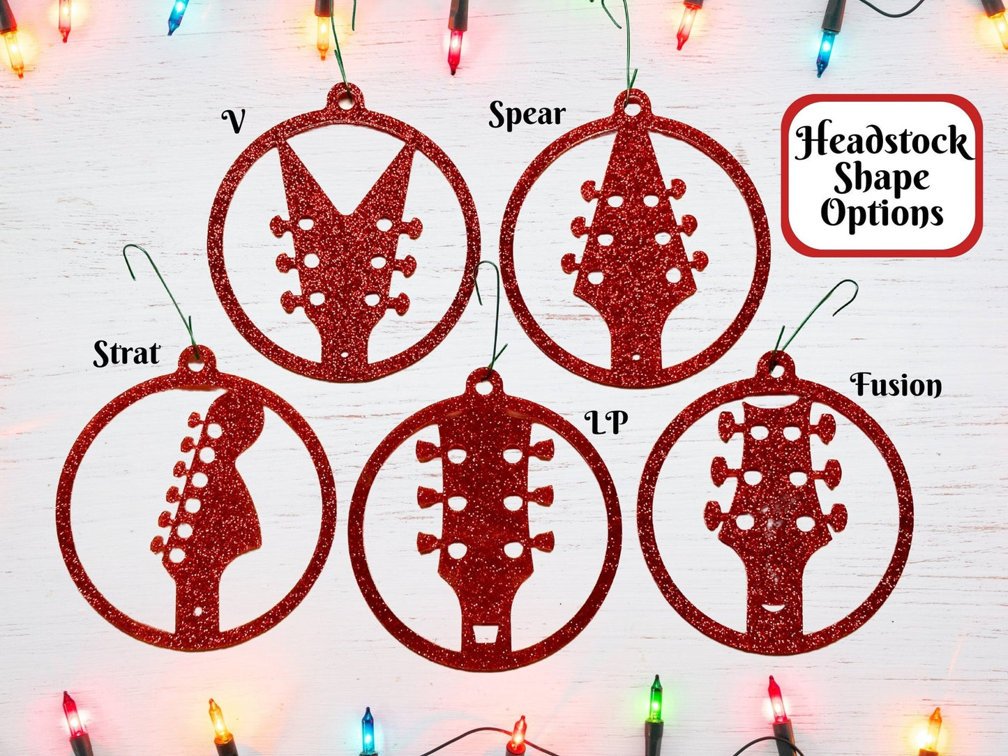 Electric Guitar Headstock Ornament | Strat Shape - Driftless Enchantments