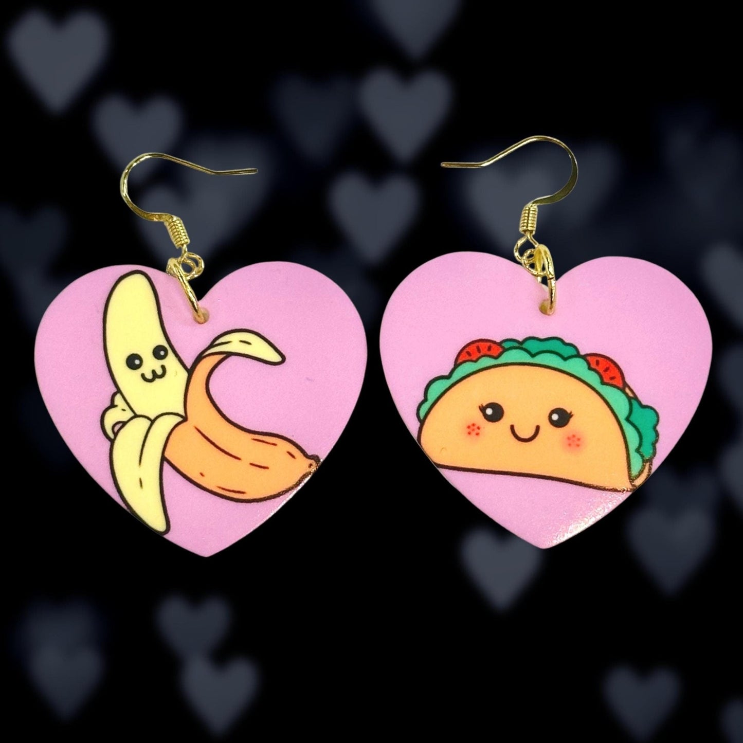 Flirty Taco & Banana Emoji Earrings - Painted Raina