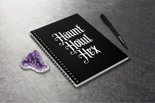 Haunt, Howl, Hex - Spiral Notebook - Driftless Enchantments