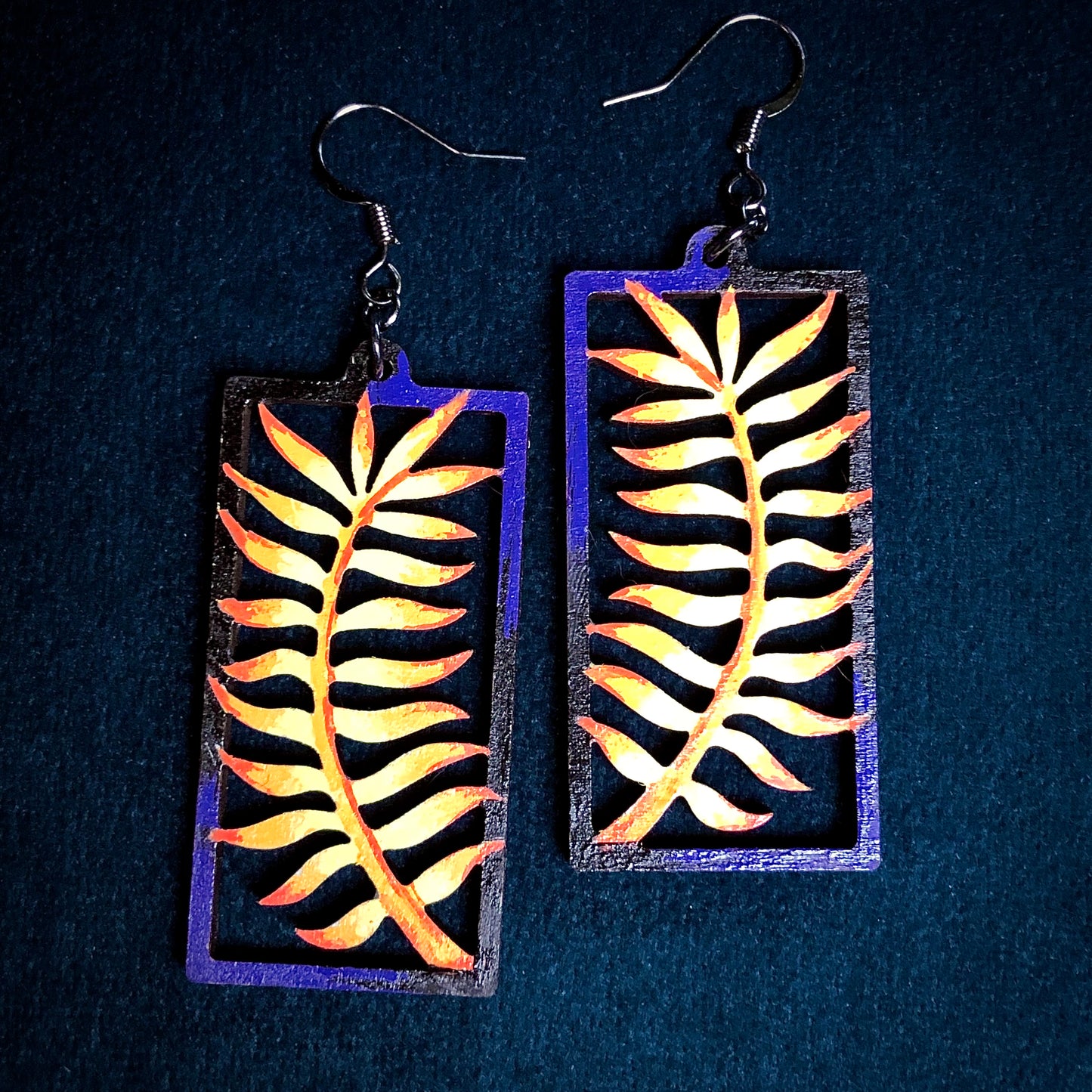 Ferngrove - Autumn - Hand-Painted Wood Earrings
