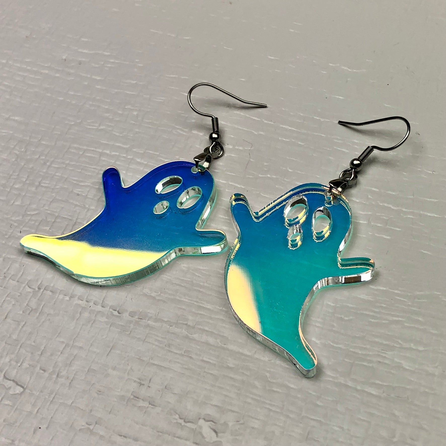 Iridescent Flying Ghost Earrings - Driftless Enchantments