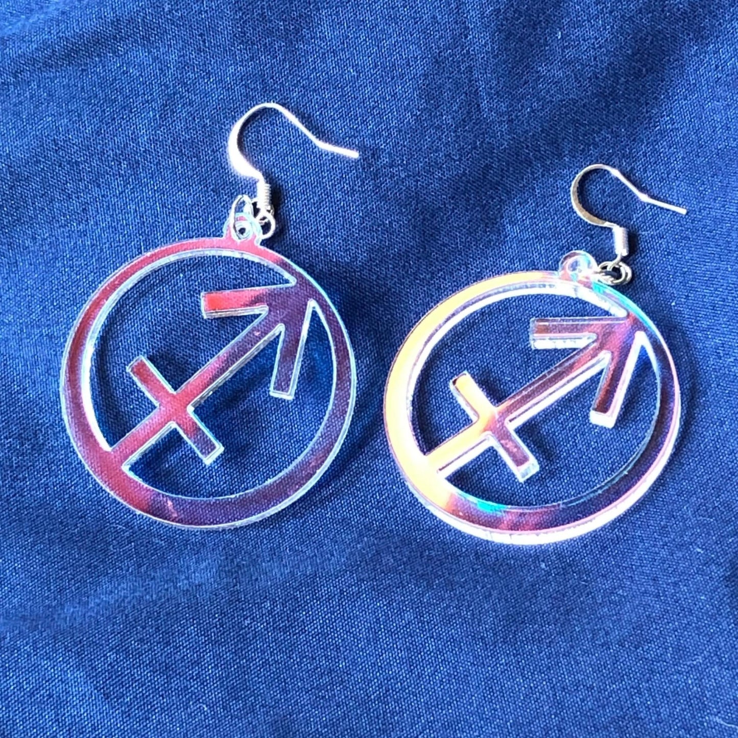 Iridescent Sagittarius Zodiac Earrings - Driftless Enchantments