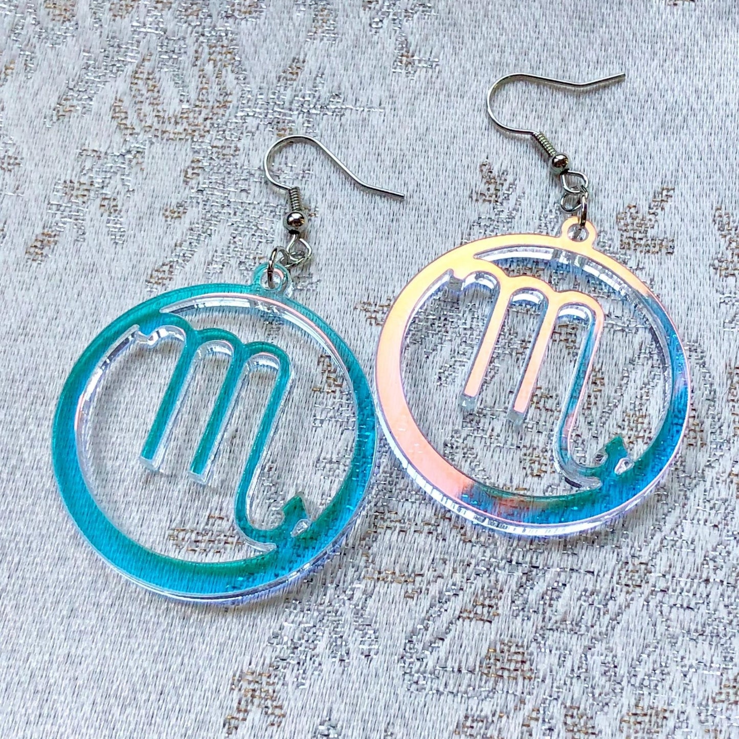 Iridescent Scorpio Zodiac Earrings - Driftless Enchantments