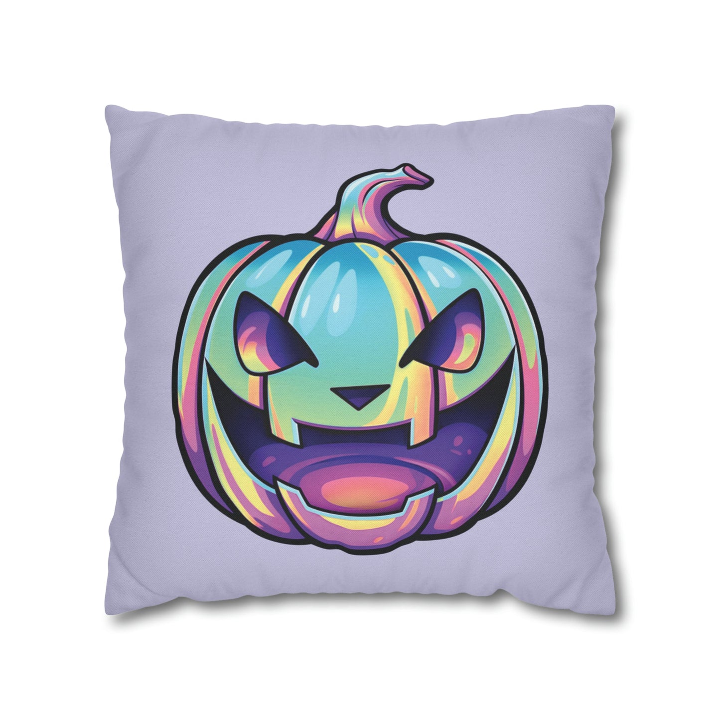 Jag-o’-Lantern Reversible Square Pillow Case - Violet - Driftless Enchantments