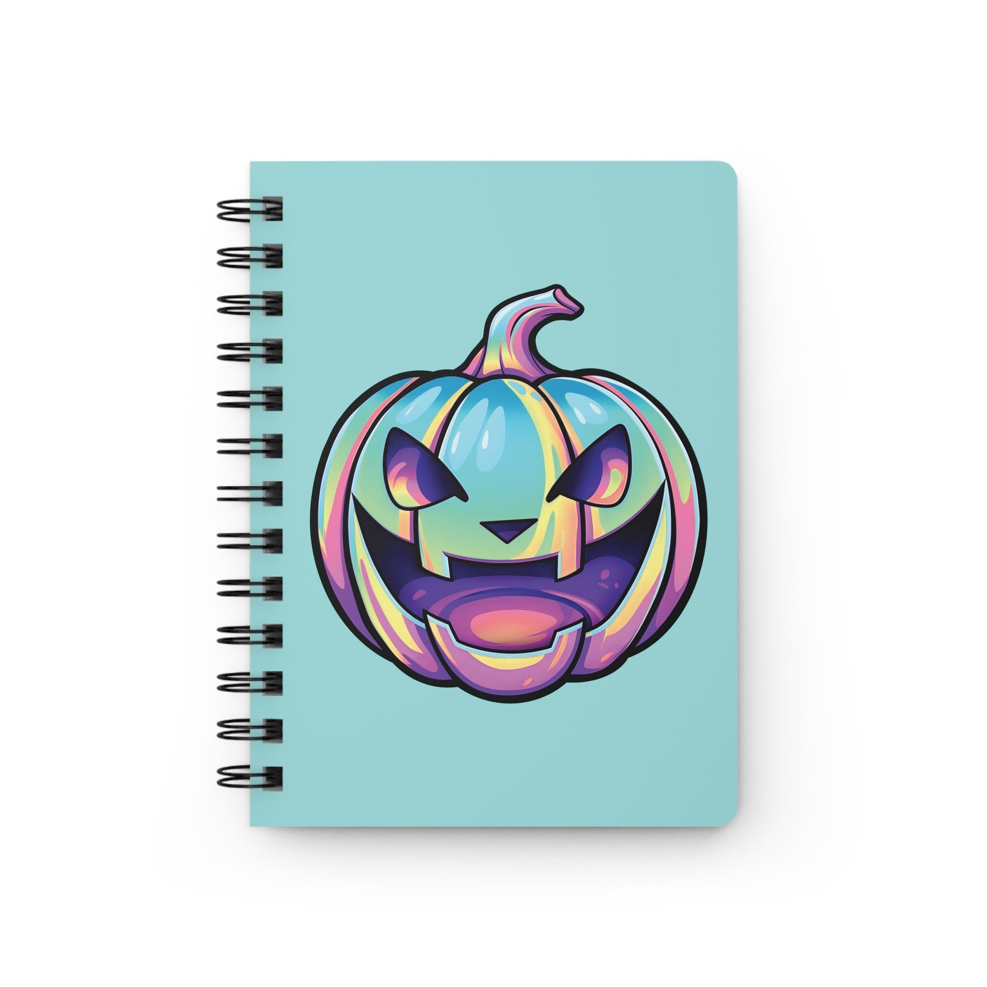 Jag-o'-Lantern Spiral Bound Journal - Aqua - Driftless Enchantments