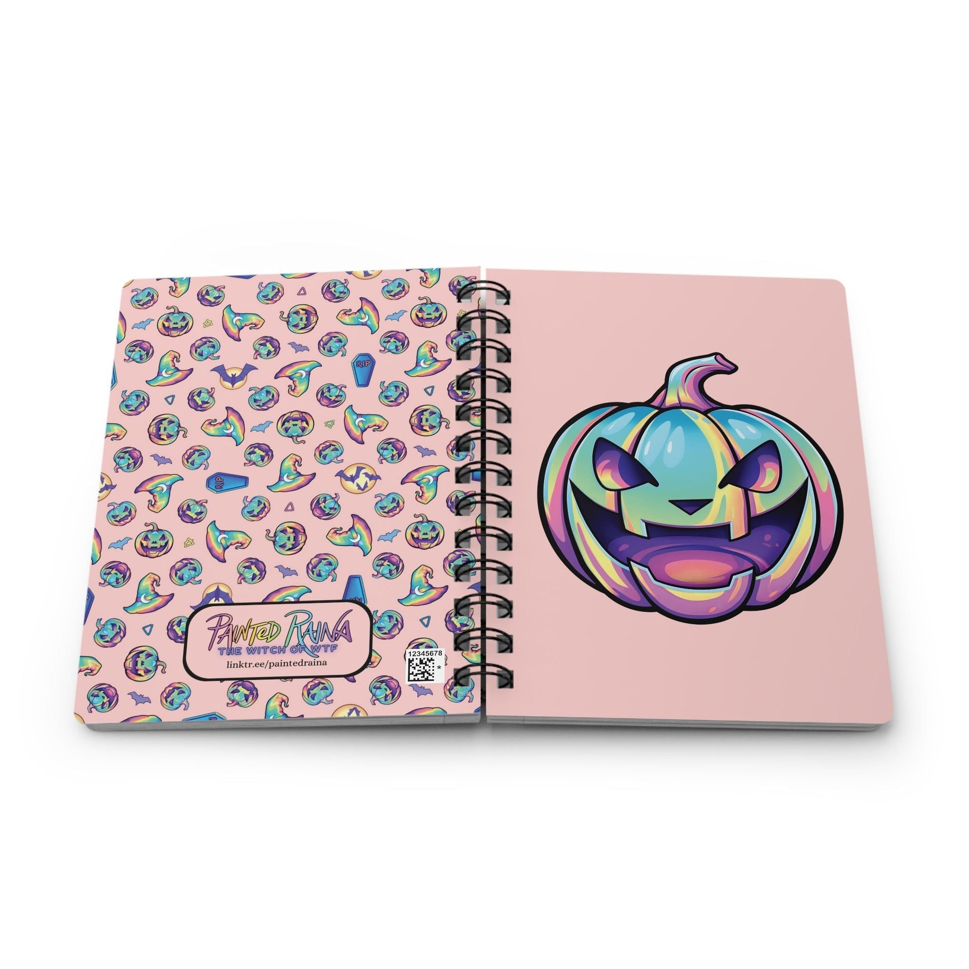 Jag-o'-Lantern Spiral Bound Journal - Coral - Driftless Enchantments