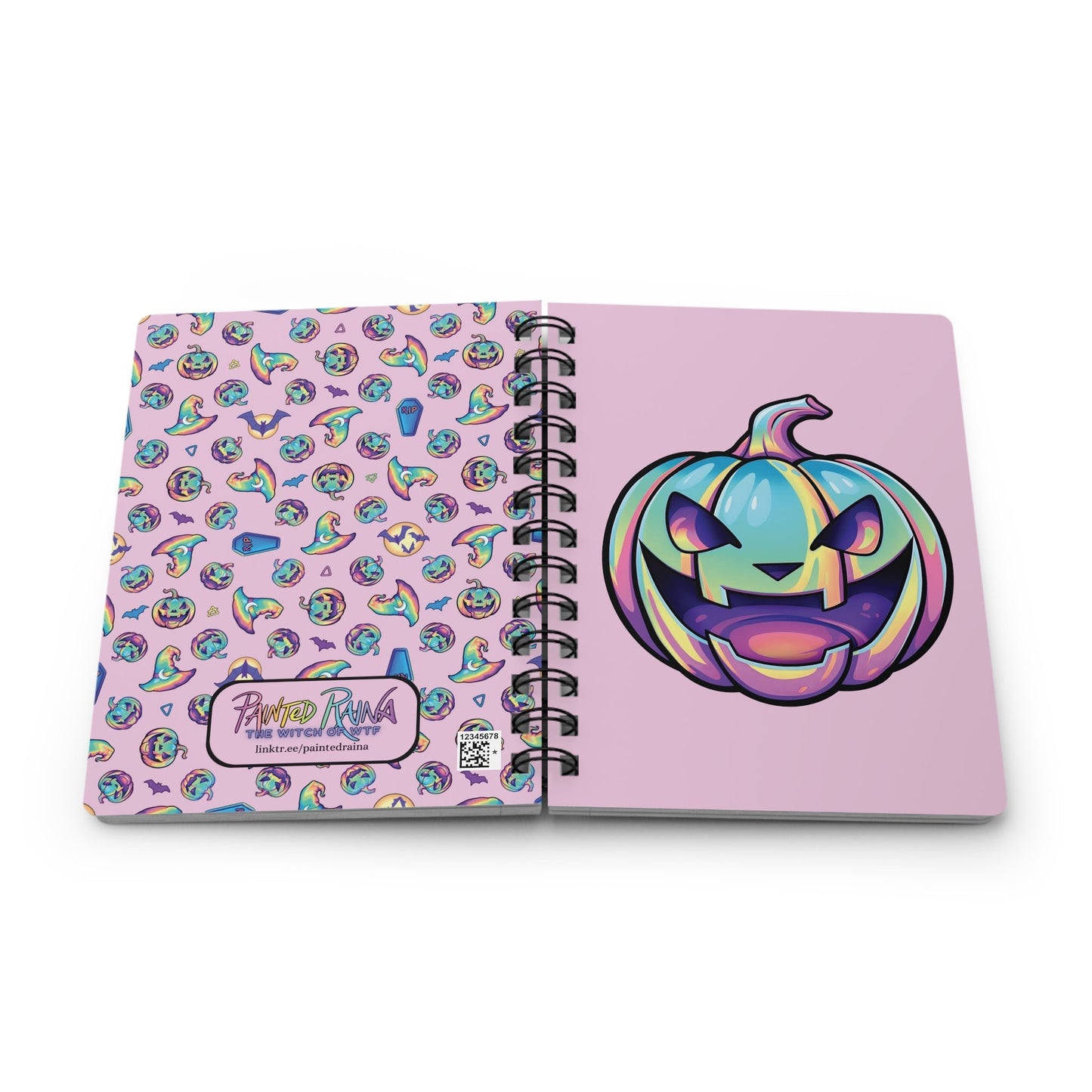 Jag-o'-Lantern Spiral Bound Journal - Pink - Driftless Enchantments