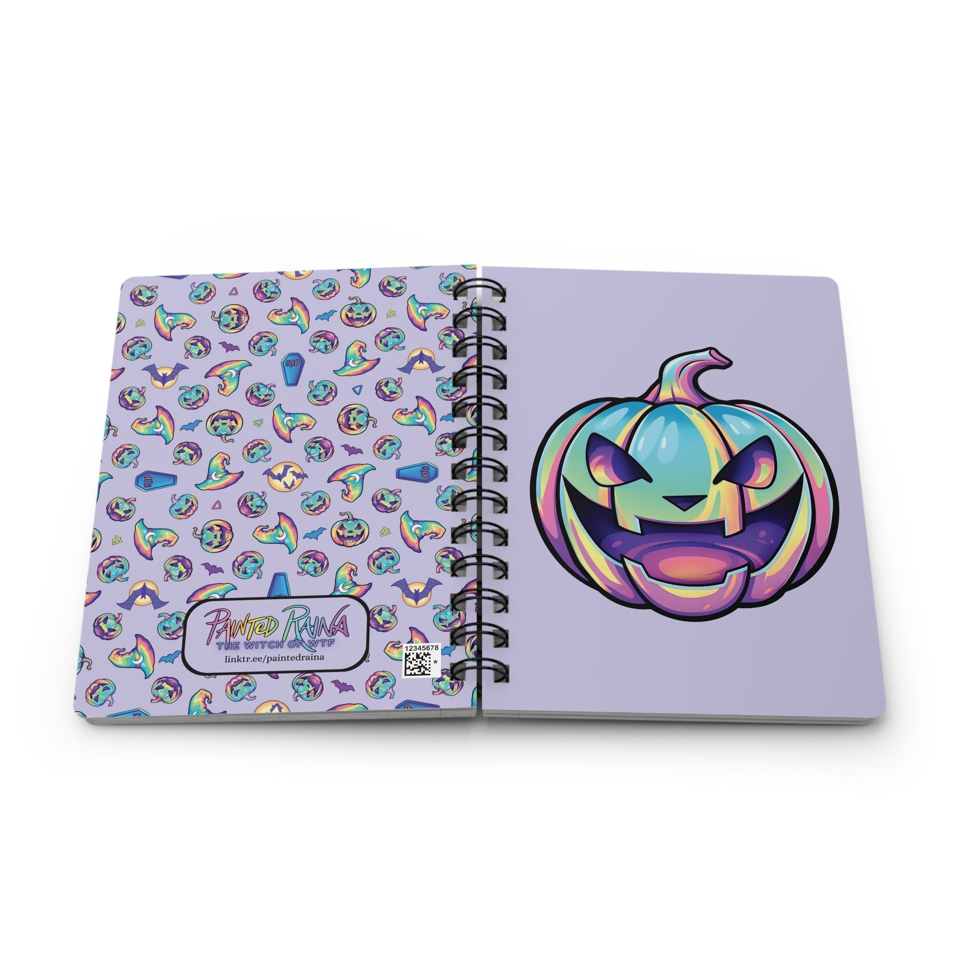 Jag-o'-Lantern Spiral Bound Journal - Violet - Driftless Enchantments