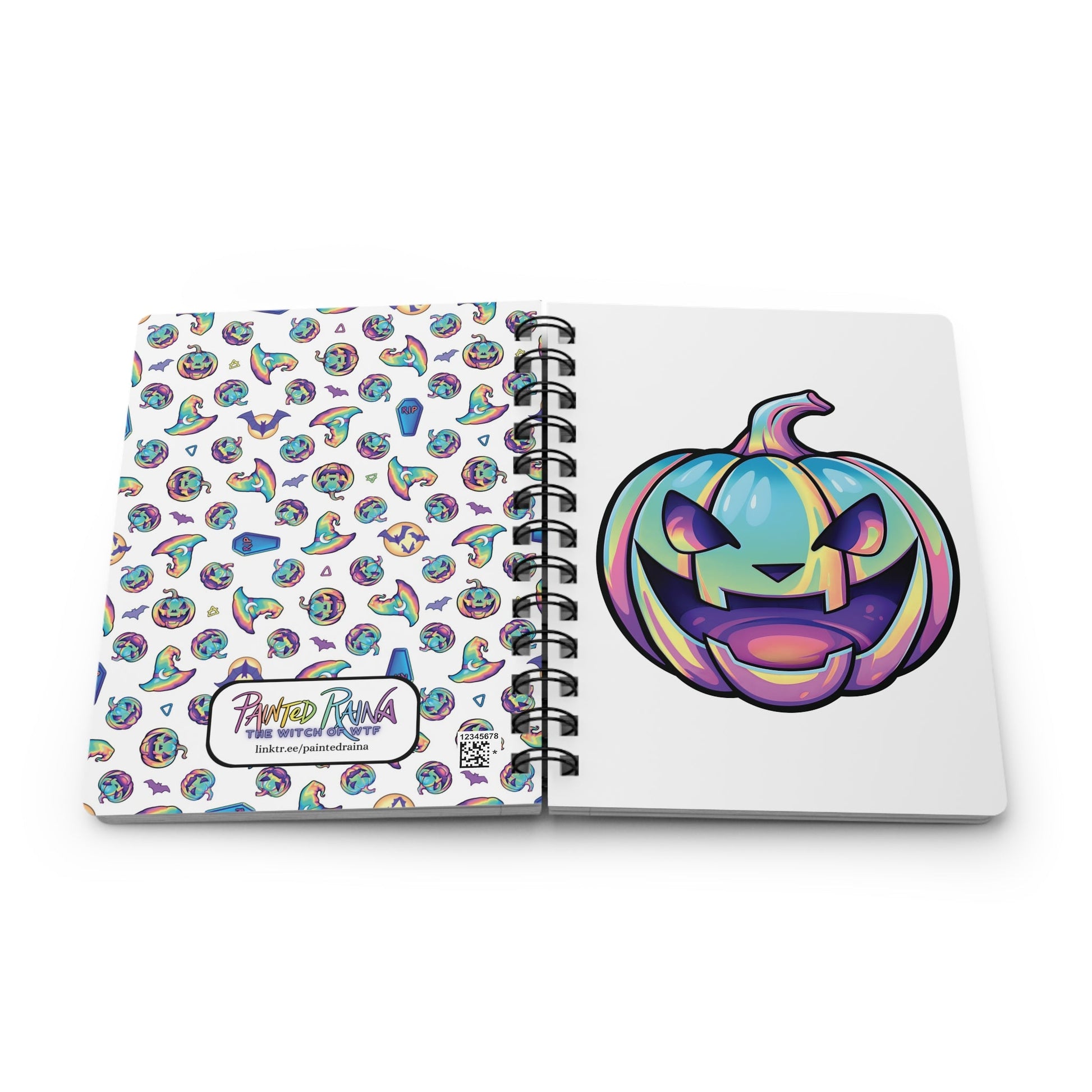 Jag-o'-Lantern Spiral Bound Journal - White - Driftless Enchantments