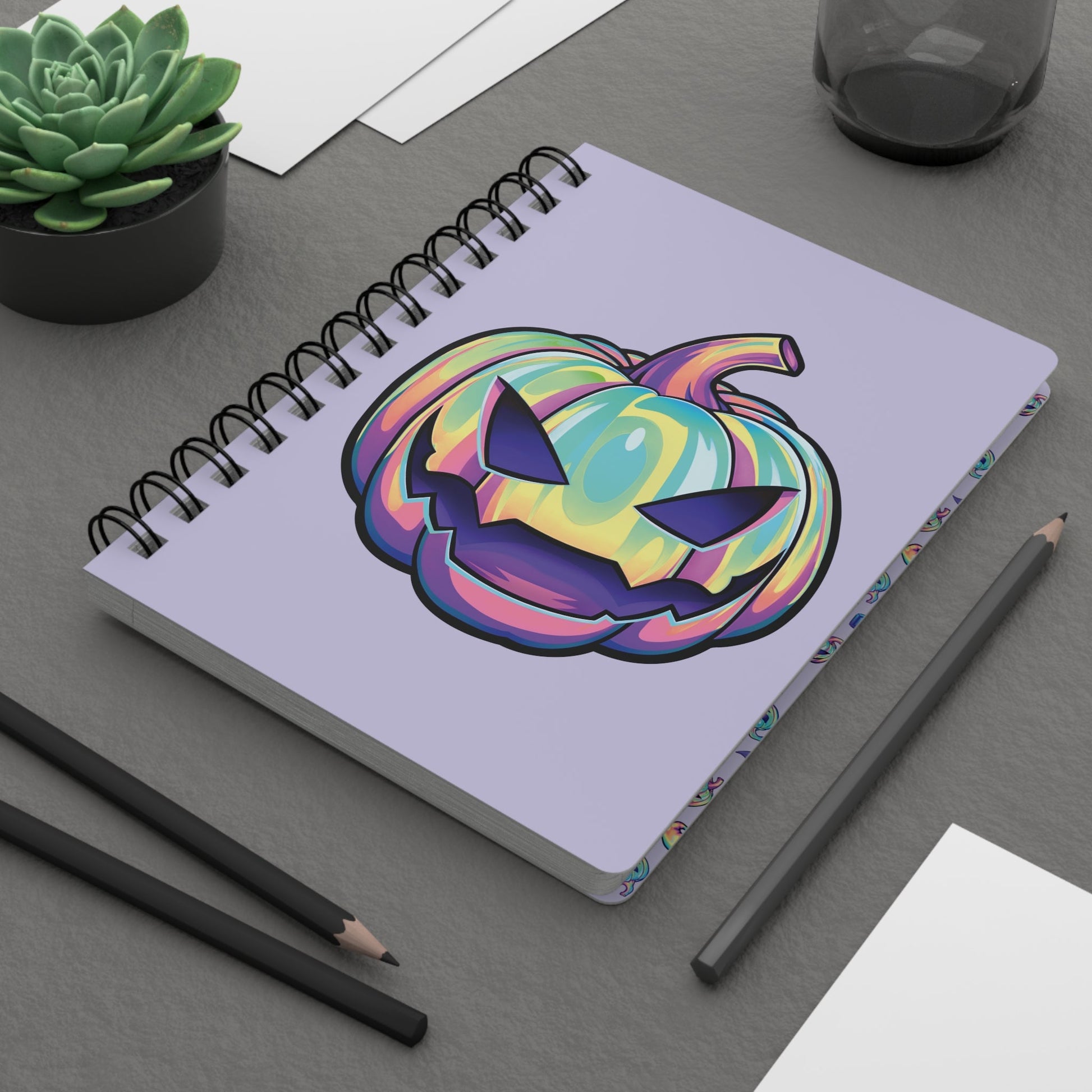 Joke-o'-Lantern Spiral Bound Journal - Violet - Driftless Enchantments