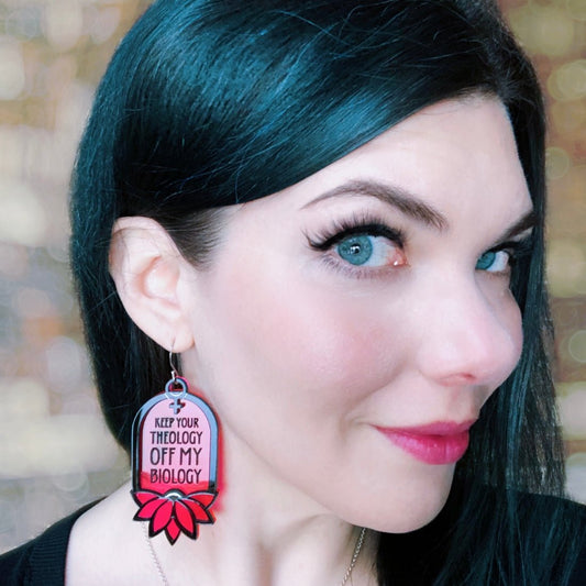 Keep Your Theology Off My Biology Statement Jewelry - Driftless Enchantments