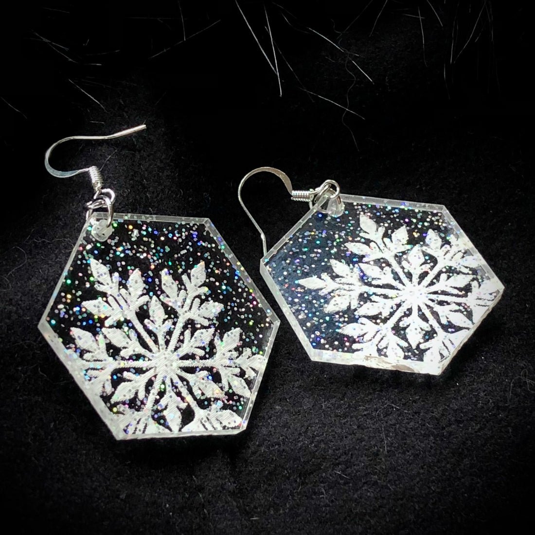 Magical Glitter Ice Crystal Earrings - Driftless Enchantments