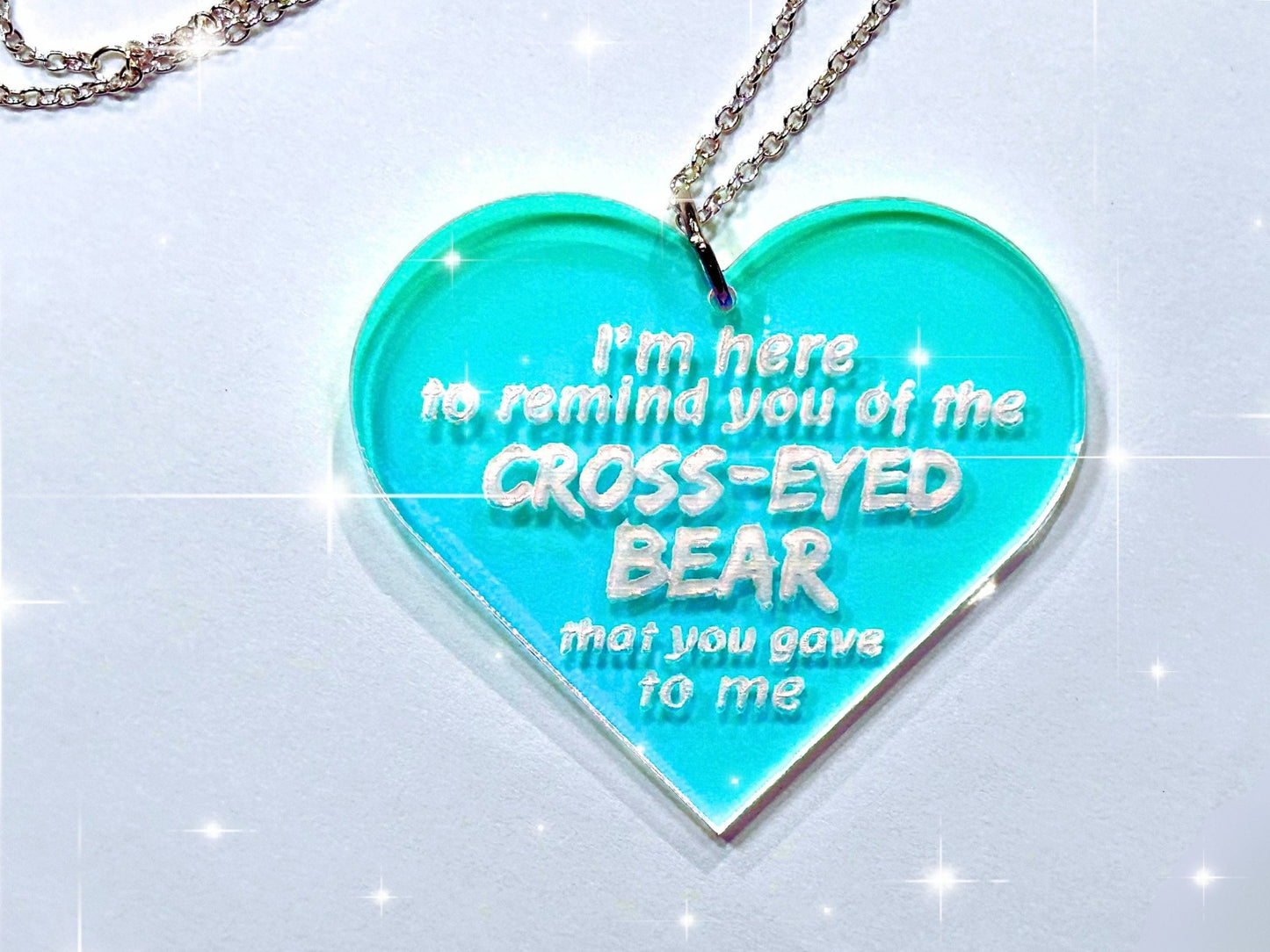 Misheard Lyrics Pendant | Cross-Eyed Bear - Painted Raina
