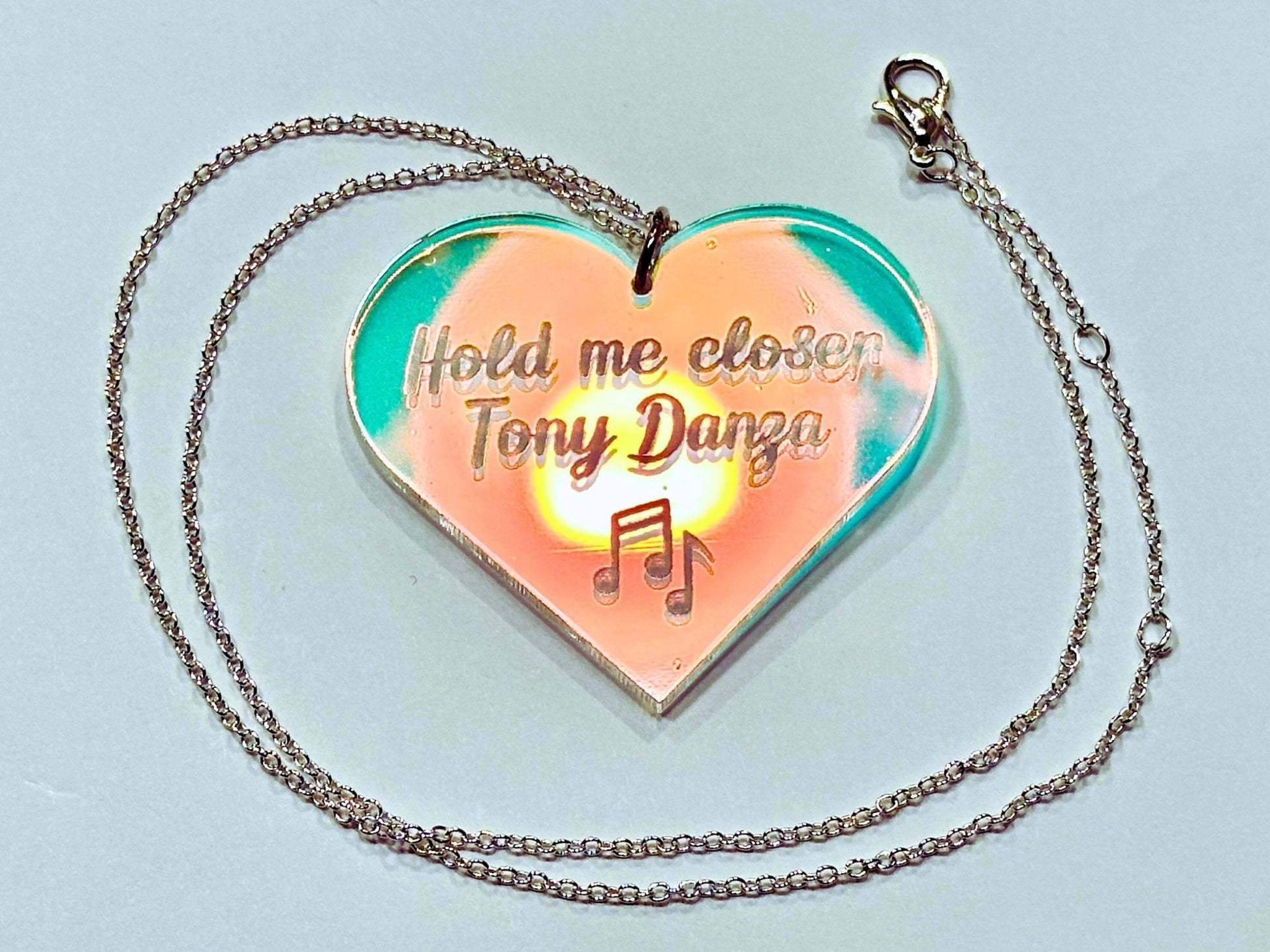 Misheard Lyrics Pendant | Hold Me Closer Tony Danza - Painted Raina