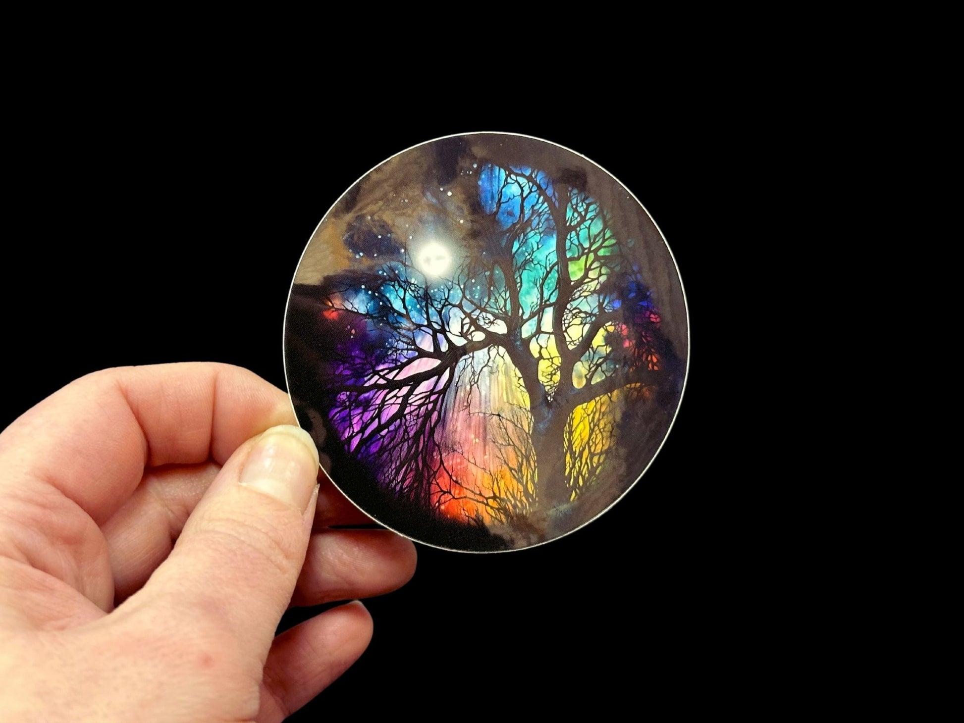 Moonlit Tree Premium Glossy Sticker - Driftless Enchantments