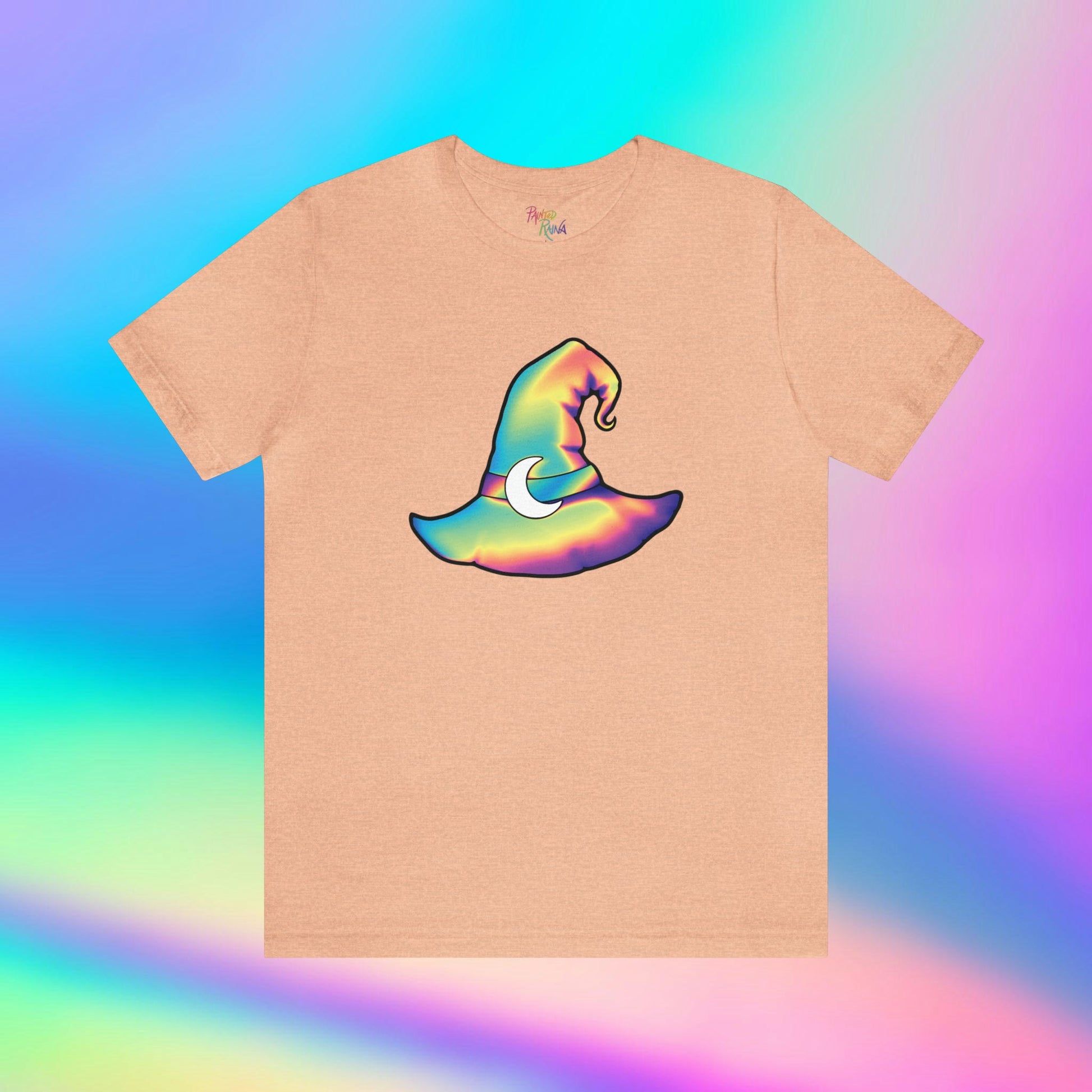 Pastel Rainbow Witch Hat Unisex Jersey Short Sleeve Tee - Driftless Enchantments