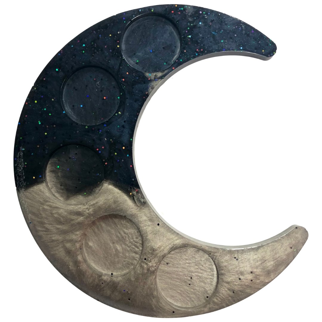 Resin Moon Tray - Custom Order - Driftless Enchantments