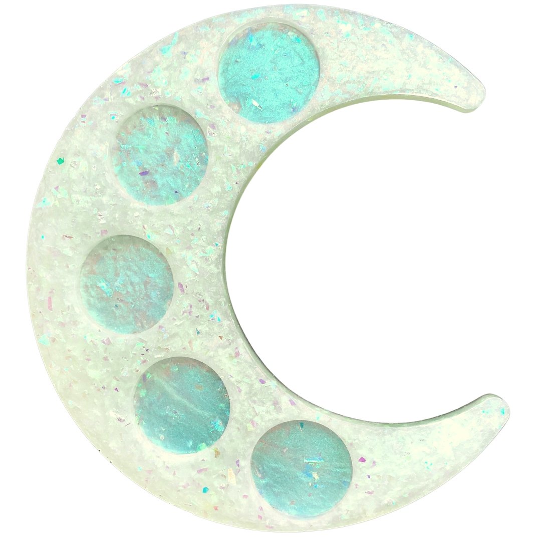 Resin Moon Tray - Custom Order - Painted Raina