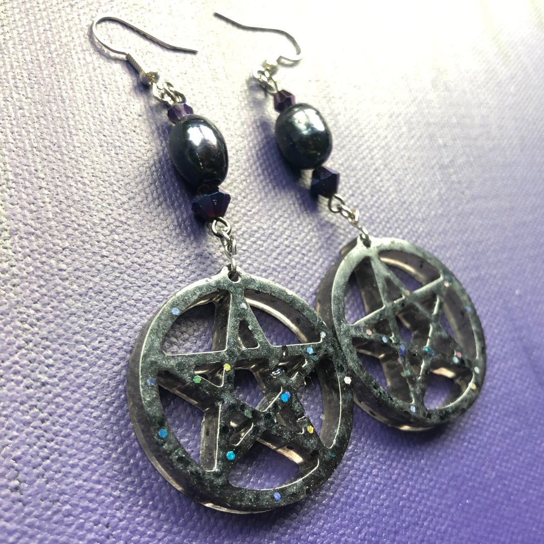 Rustic Pentagram Earrings - Custom Order - Driftless Enchantments