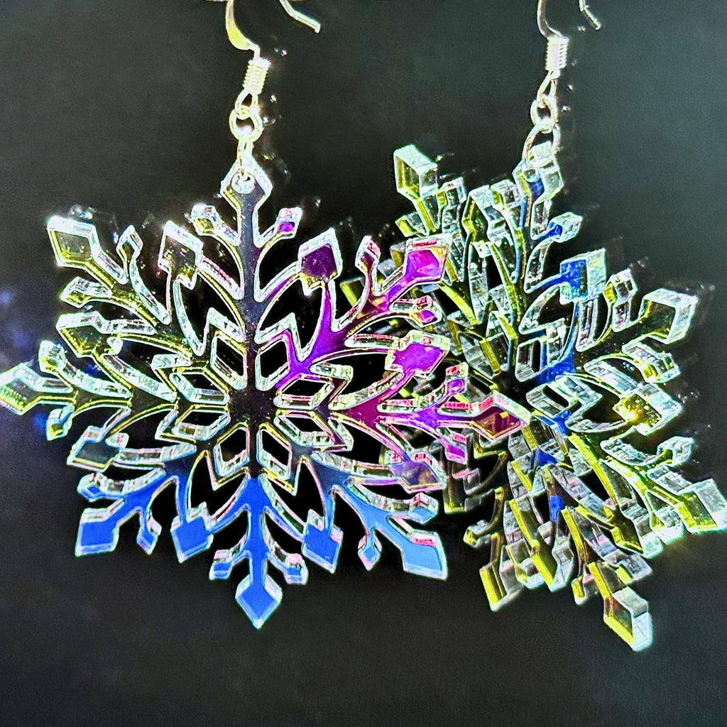 Snowflake Statement Earrings - Driftless Enchantments