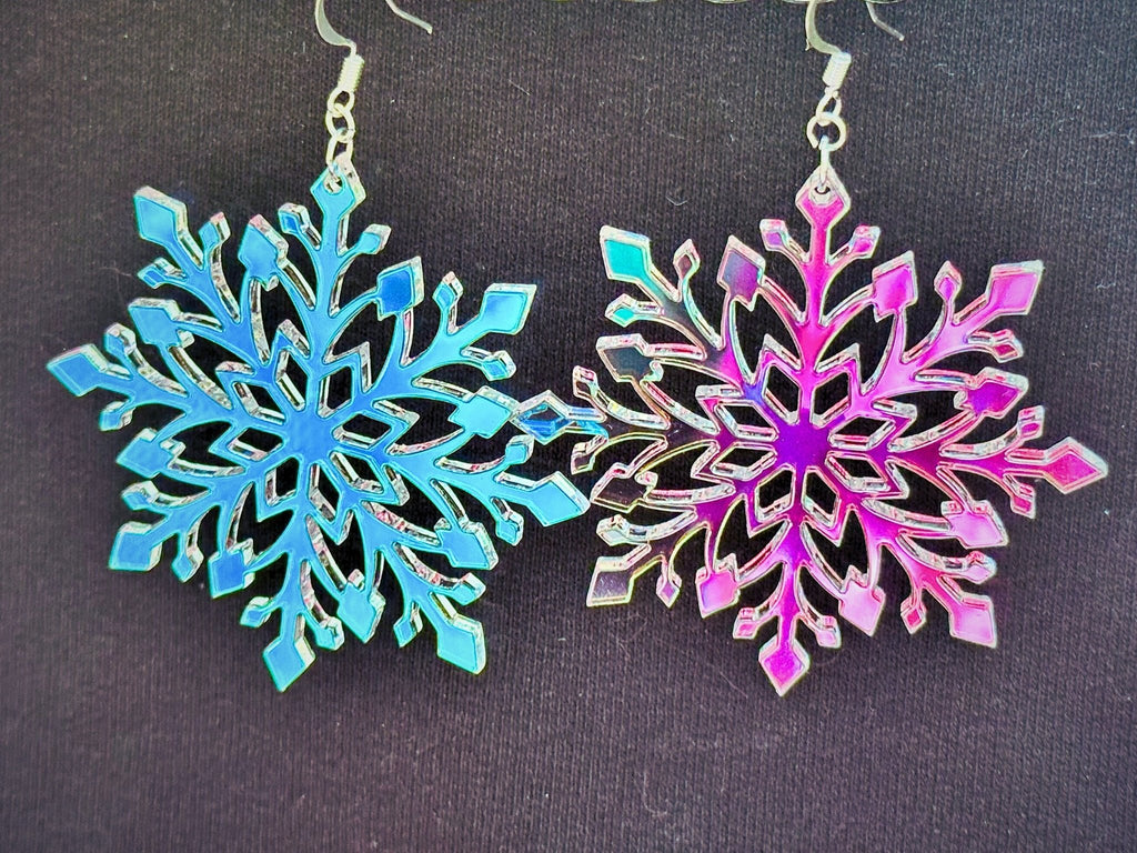 Snowflake Statement Earrings - Driftless Enchantments