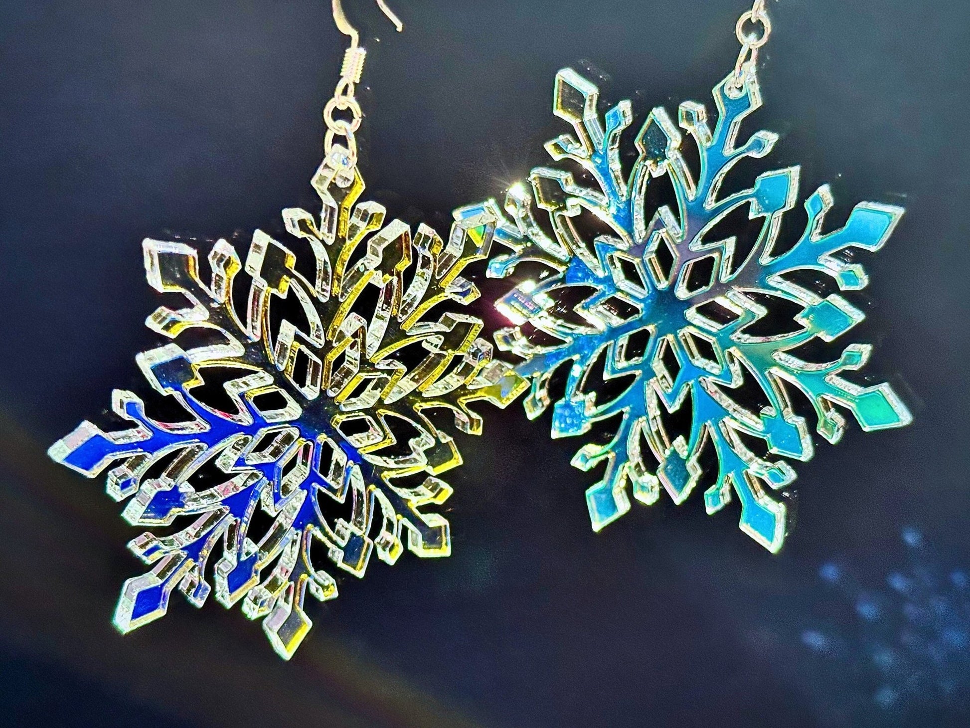 Snowflake Statement Earrings - Driftless Enchantments