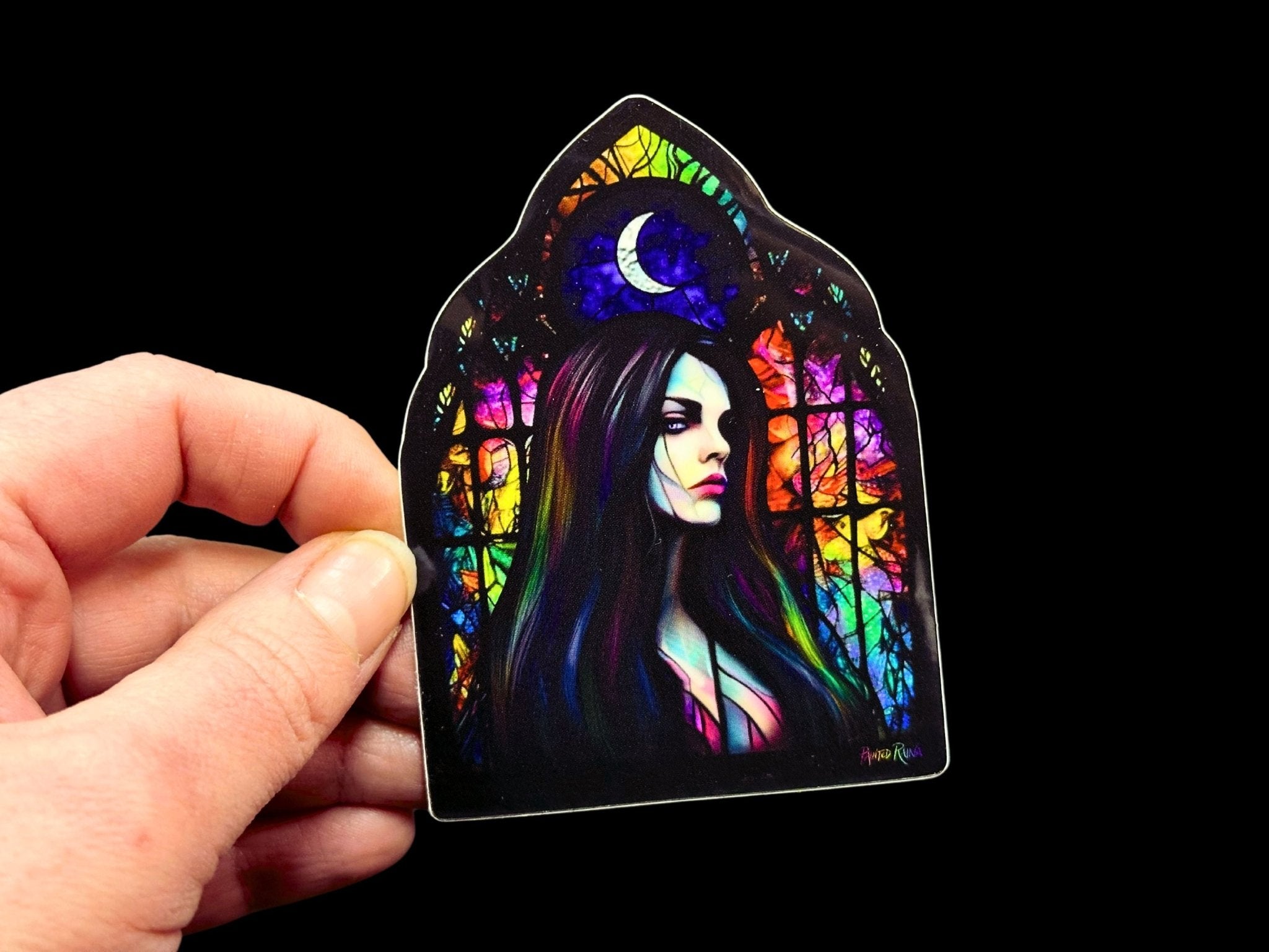 The Lady Awaits Premium Glossy Sticker - Driftless Enchantments